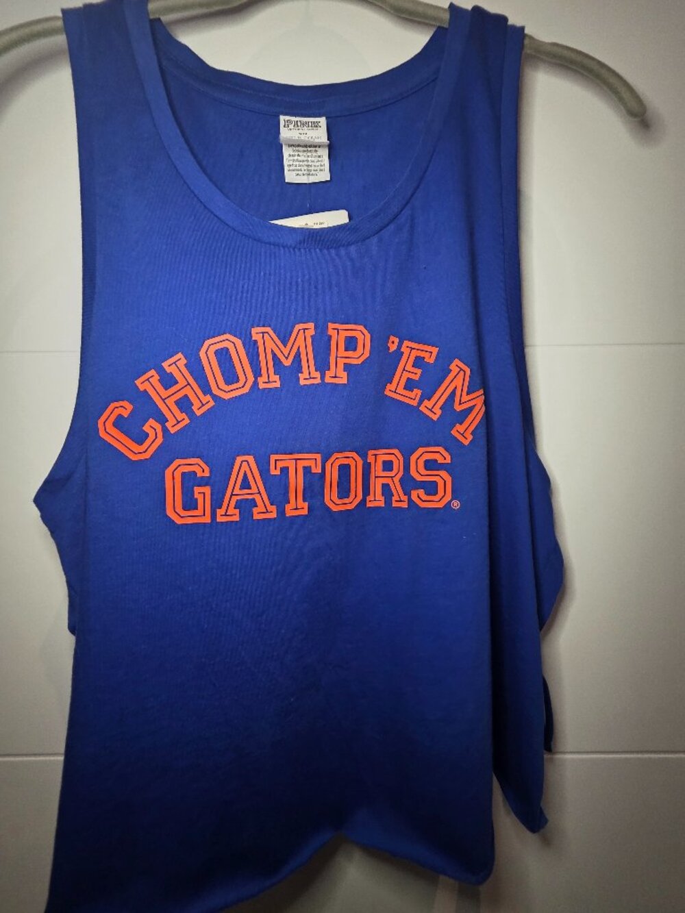 NWT Victoria’s Secret PINK UF Florida Gators Side Tie Tank Top Blue Orange